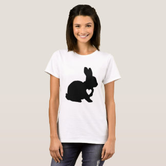 T-shirt de coeur d'amour de lapin