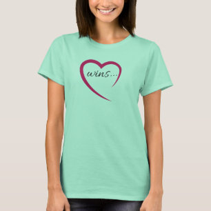T-shirt de coeur de dames