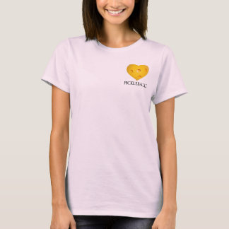 T-shirt de coeur de Pickleball d'amour