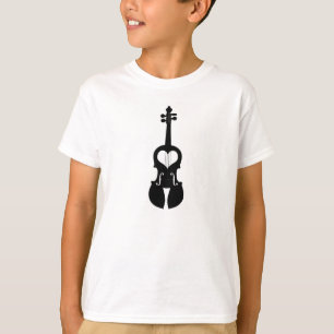 T-shirt de coeur de violon