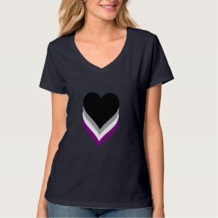 T-shirt de coeurs de fierté d'Asexuality