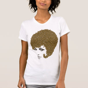 T-shirt de coiffure de ruche d'abeille de miel