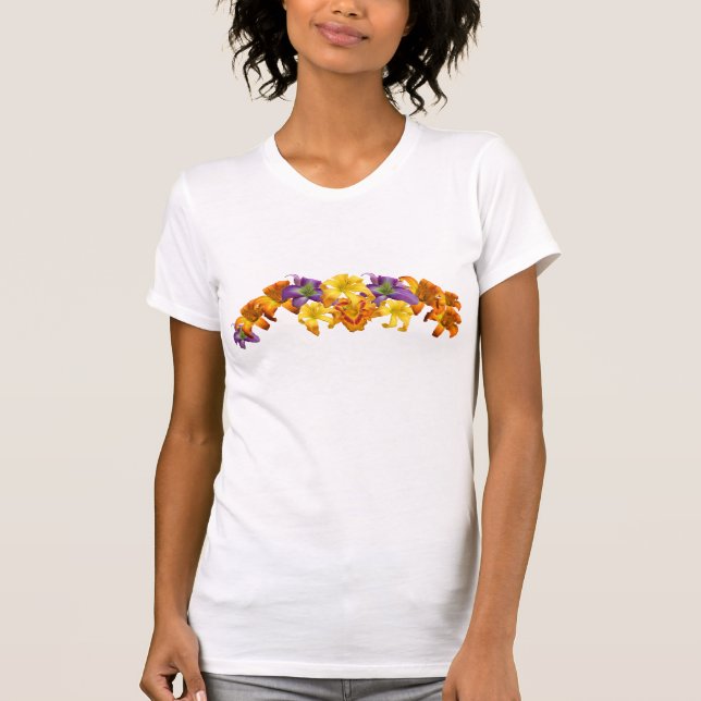 T-shirt de collage de Daylily (Devant)