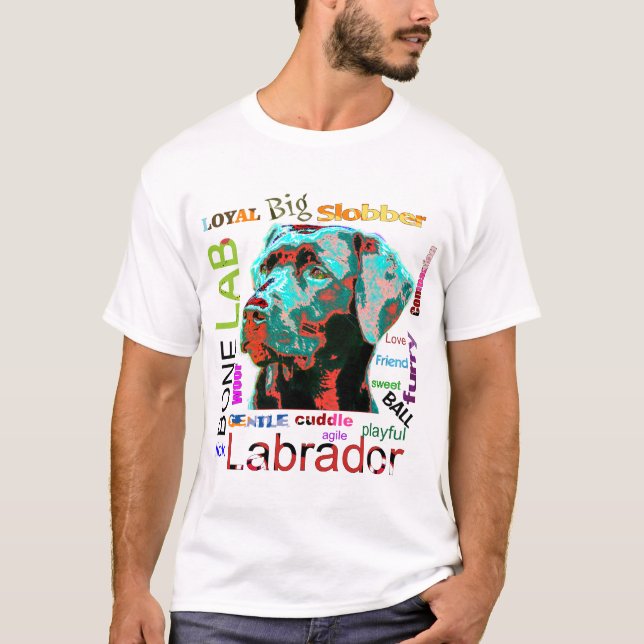 T-shirt de conception d'art de bruit de Labrador (Devant)