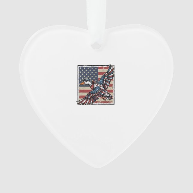T-shirt de conception de canard volant patriotique (devant)