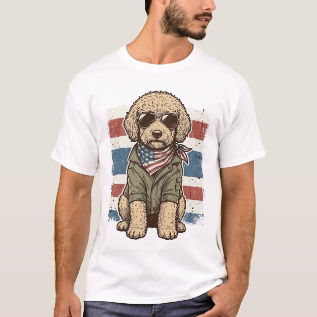 T-shirt de conception de chien de gribouillage pat (Devant)