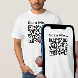 T-shirt de conception de code QR