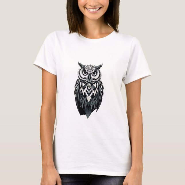 t-shirt de conception de hibou 10 (Devant)