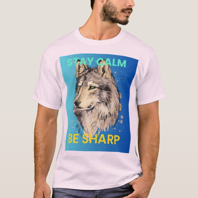 T-shirt de conception de loup (Devant)