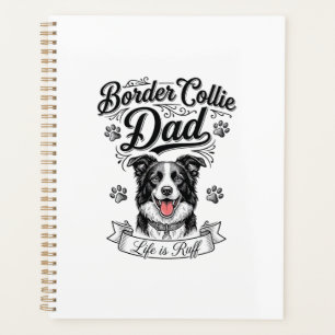 T-shirt de conception de papa Border Collie gravur