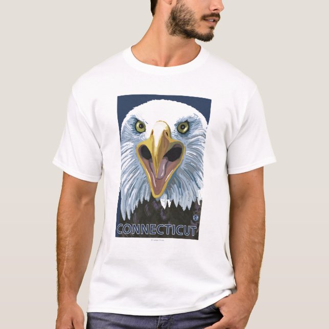 T-shirt De ConnecticutEagle fin (Devant)