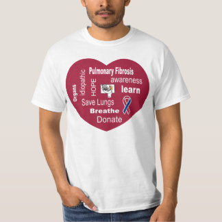 T-shirt de conscience de fibrose pulmonaire