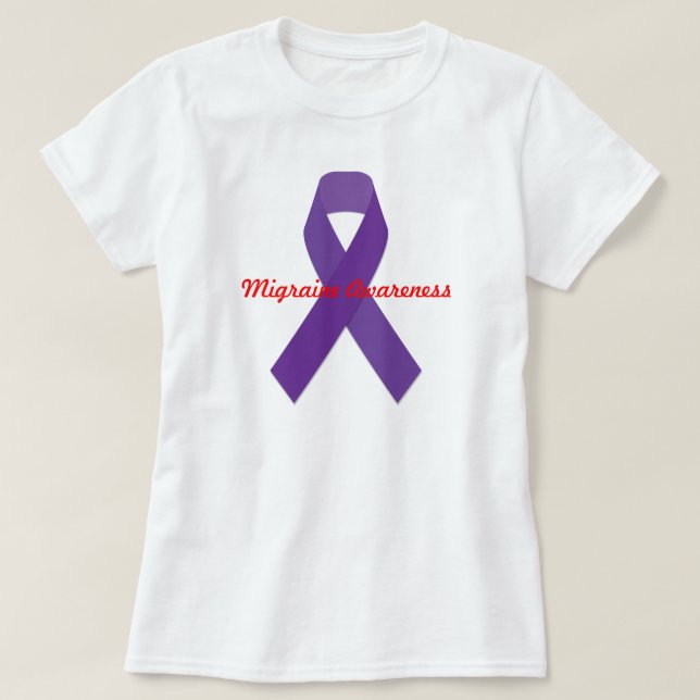 T-shirt de conscience de la migraine des femmes (Design devant)