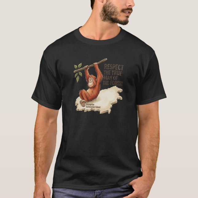 T-shirt de conservation de la carte de l'Orang-Out (Devant)
