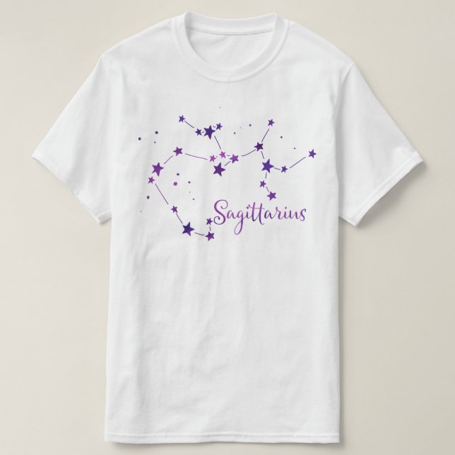 T-shirt de constellation de zodiaque de Sagittaire (Design devant)