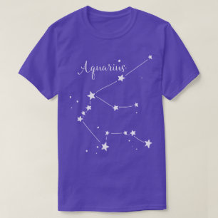 T-shirt de constellation de zodiaque de Verseau