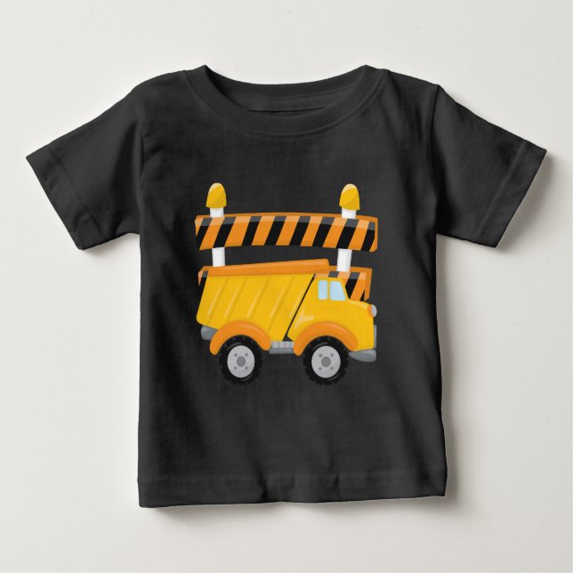 T-shirt de construction d'un camion à benne pour b (Devant)