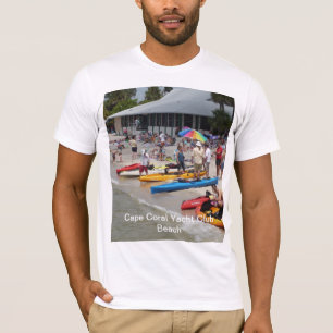 T-shirt de corail de plage de club de yacht de cap