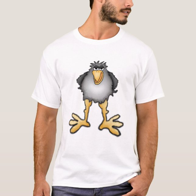 T-shirt de corneille de bande dessinée (Devant)