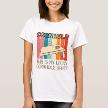 T-shirt de cornhole féminin amusant