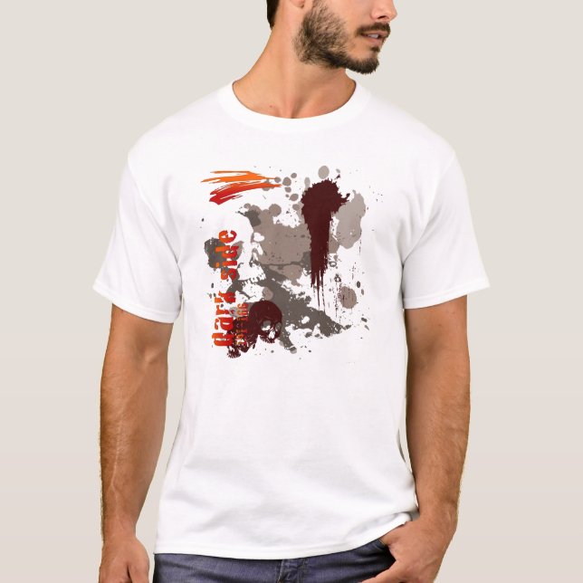 T-shirt de côté en noir (Devant)