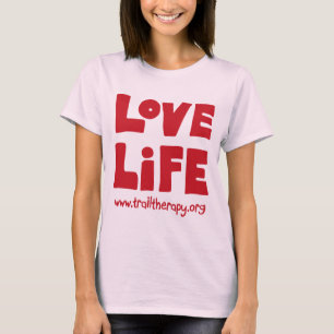 T-shirt de coton de la vie de l'amour des dames