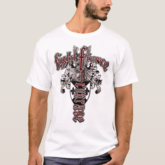 T-shirt de courage de FightFierce 4 (Devant)