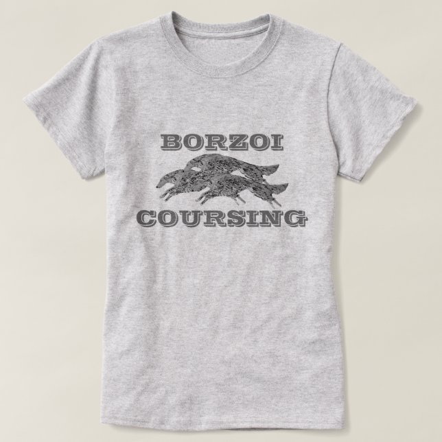 T-shirt de course Borzoi (Design devant)