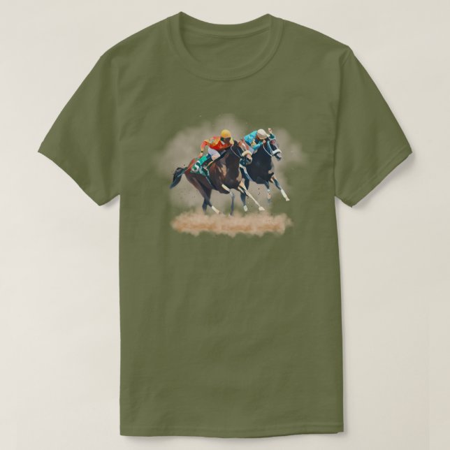 T-Shirt de course de chevaux (Design devant)