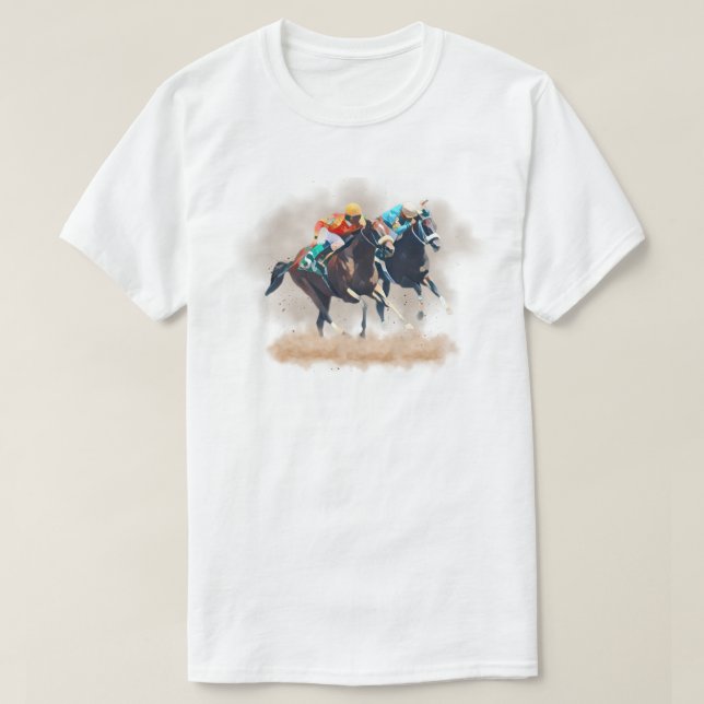 T-Shirt de course de chevaux (Design devant)