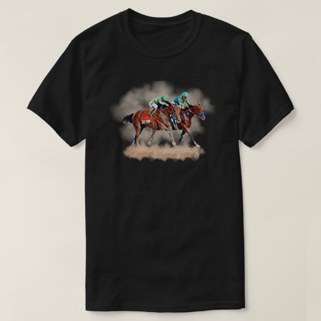 T-Shirt de course de chevaux (Design devant)