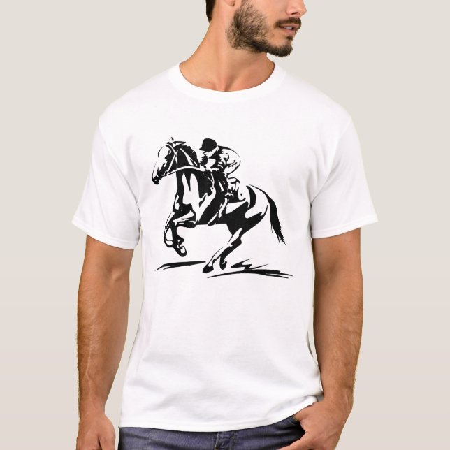 T-shirt de course de chevaux (Devant)
