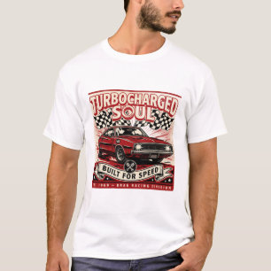 T-shirt de course de dragsters V8 Turbochargé Soul