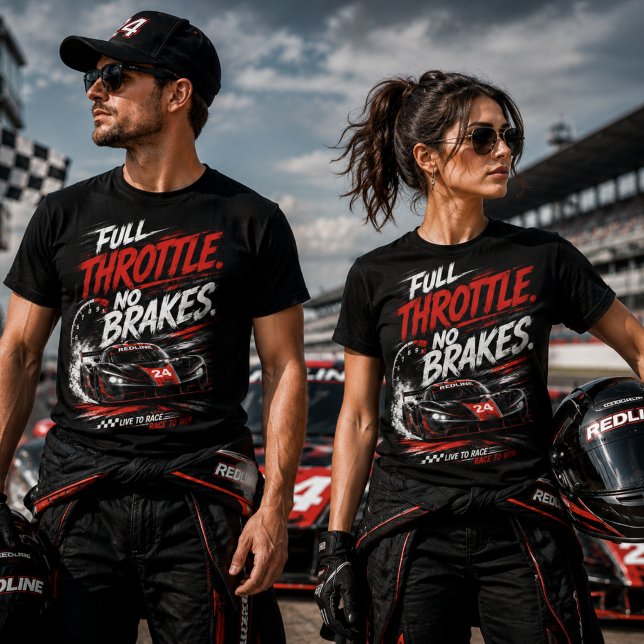 T-Shirt de course Full Throttle No Brakes (Créateur téléchargé)