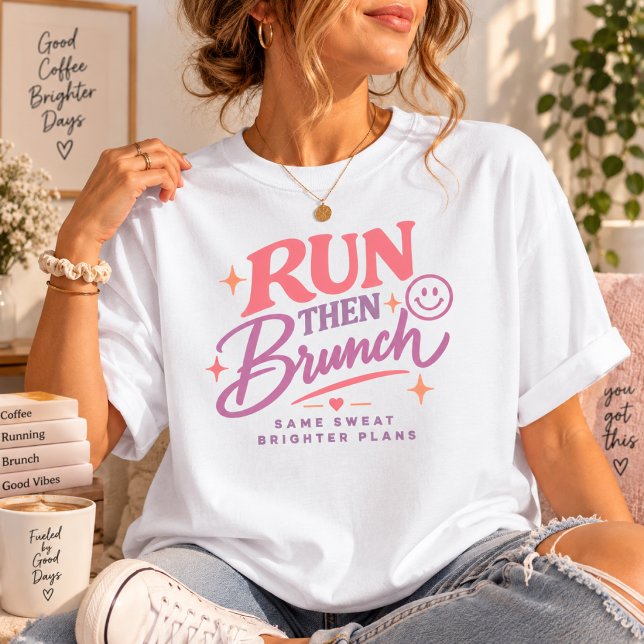 T-shirt de course puis brunch (Run Then Brunch Running T-Shirt
)