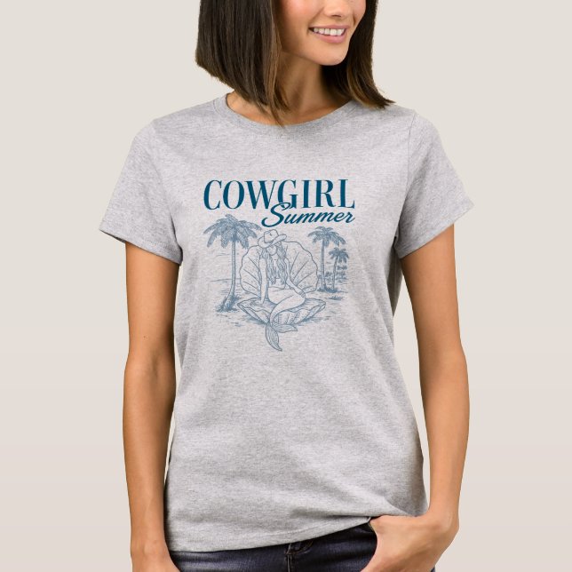 T-shirt de Cowgirl Côtière (Devant)