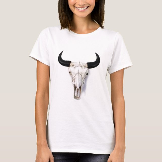 T-shirt de "crâne de Buffalo" de dames (Devant)