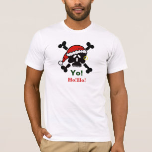 T-shirt de crâne de Père Noël et de Noël d'os