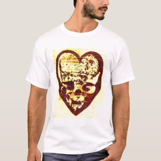 T-shirt de crâne de rue de coeur