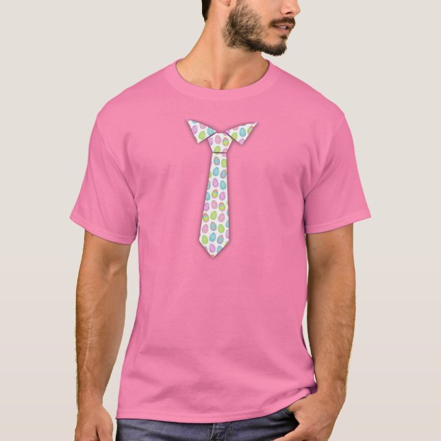 T-shirt de cravate d'oeufs de pâques des hommes (Devant)