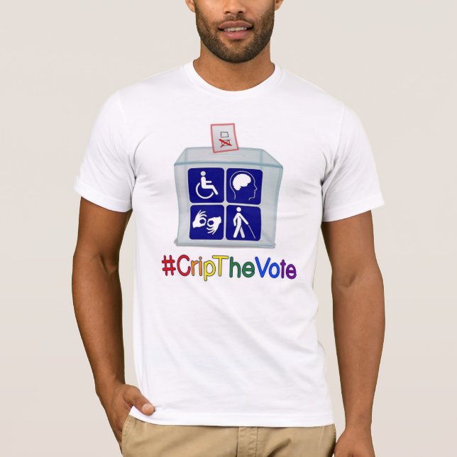 T-shirt de #CripTheVote, blanc, pour les hommes (Devant)