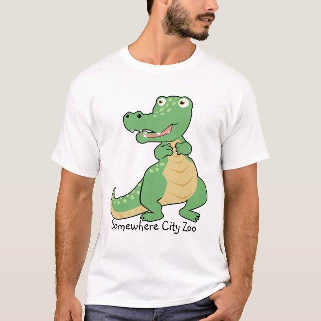 T-shirt de crocodile de bande dessinée (Devant)