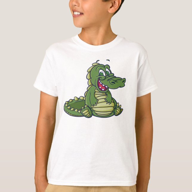 T-shirt de crocodile d'enfants (Devant)