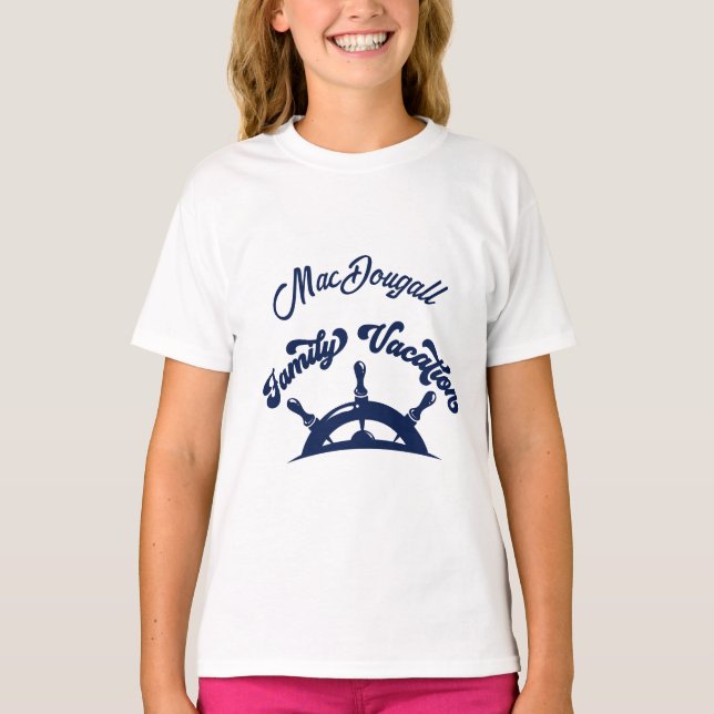 T-Shirt de croisière assorti pour vacances en fami (Devant)