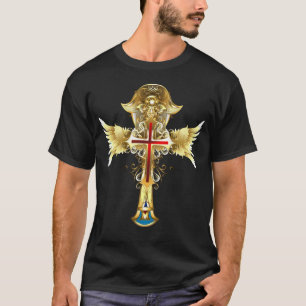 T-shirt de croix rouge Esotérique Mystic Eye Crist