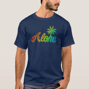 T-shirt de cru Aloha - arc-en-ciel classique Hawa