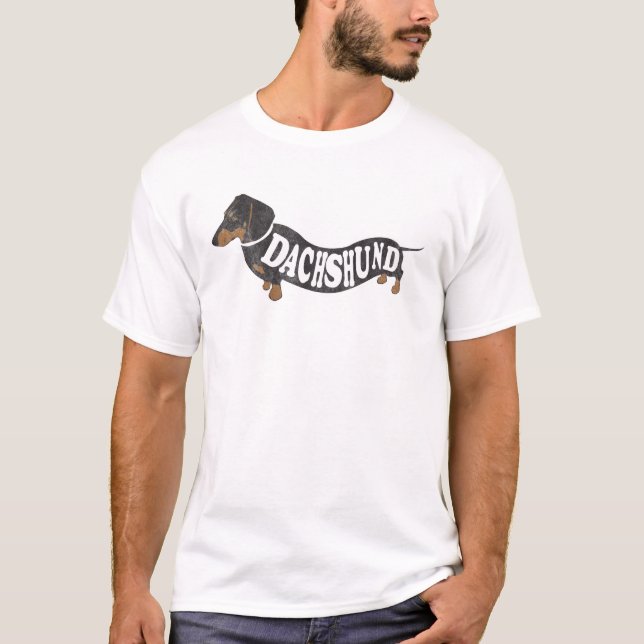 T-shirt de cru de teckel (Devant)