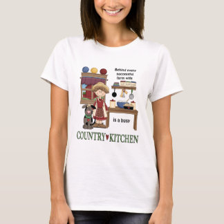 T-shirt de cuisine de pays d'épouse d'agriculteurs