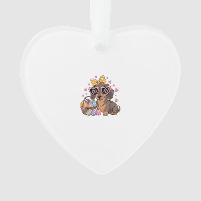 T-shirt de dachshund mignon de Pâques (devant)