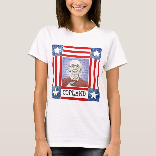 T-shirt de dames d'Aaron Copland (Devant)